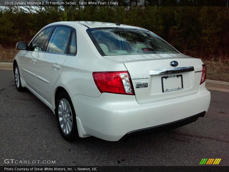 Satin White Pearl / Ivory 2010 Subaru Impreza 2.5i Premium Sedan