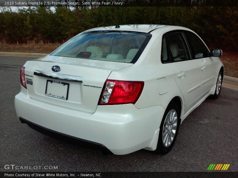 Satin White Pearl / Ivory 2010 Subaru Impreza 2.5i Premium Sedan