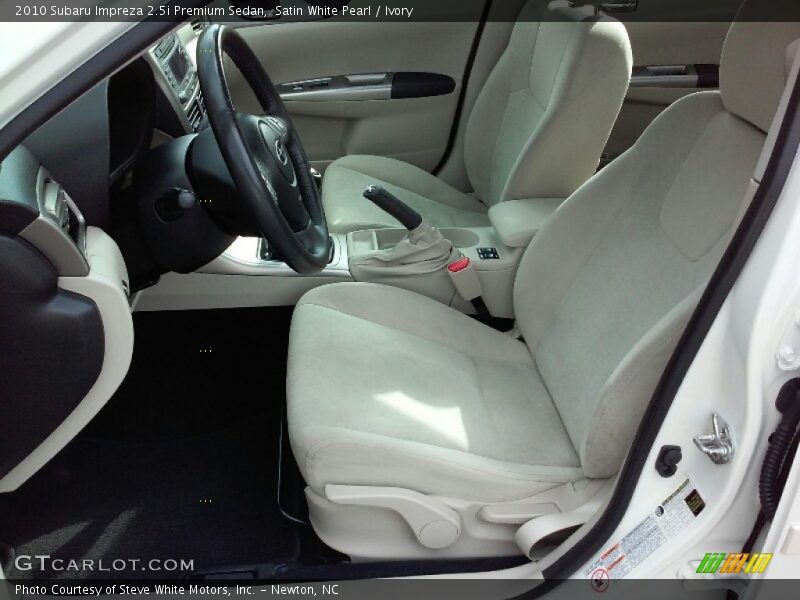 Satin White Pearl / Ivory 2010 Subaru Impreza 2.5i Premium Sedan