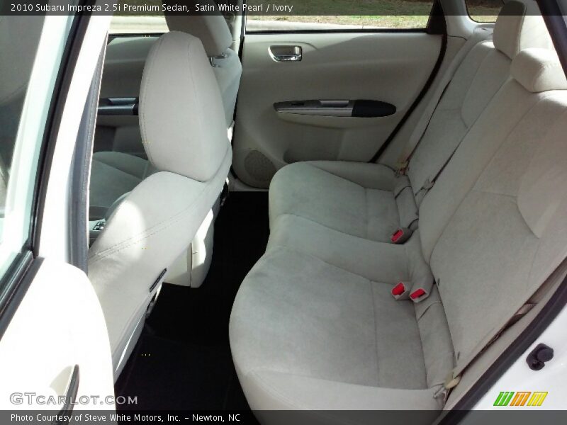 Satin White Pearl / Ivory 2010 Subaru Impreza 2.5i Premium Sedan