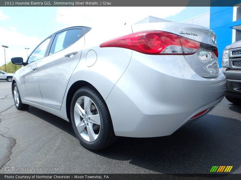 Shimmering Silver Metallic / Gray 2011 Hyundai Elantra GLS