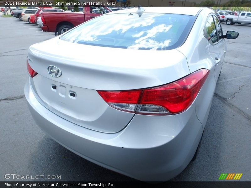 Shimmering Silver Metallic / Gray 2011 Hyundai Elantra GLS