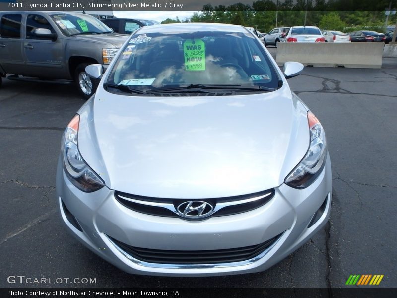 Shimmering Silver Metallic / Gray 2011 Hyundai Elantra GLS