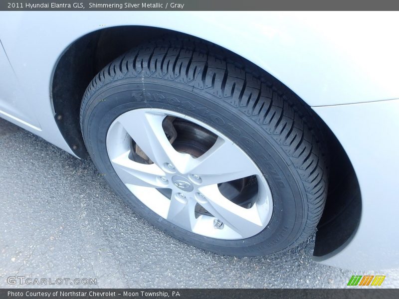 Shimmering Silver Metallic / Gray 2011 Hyundai Elantra GLS