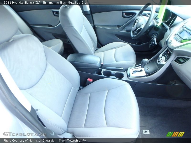 Shimmering Silver Metallic / Gray 2011 Hyundai Elantra GLS