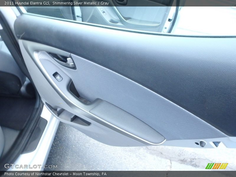 Shimmering Silver Metallic / Gray 2011 Hyundai Elantra GLS