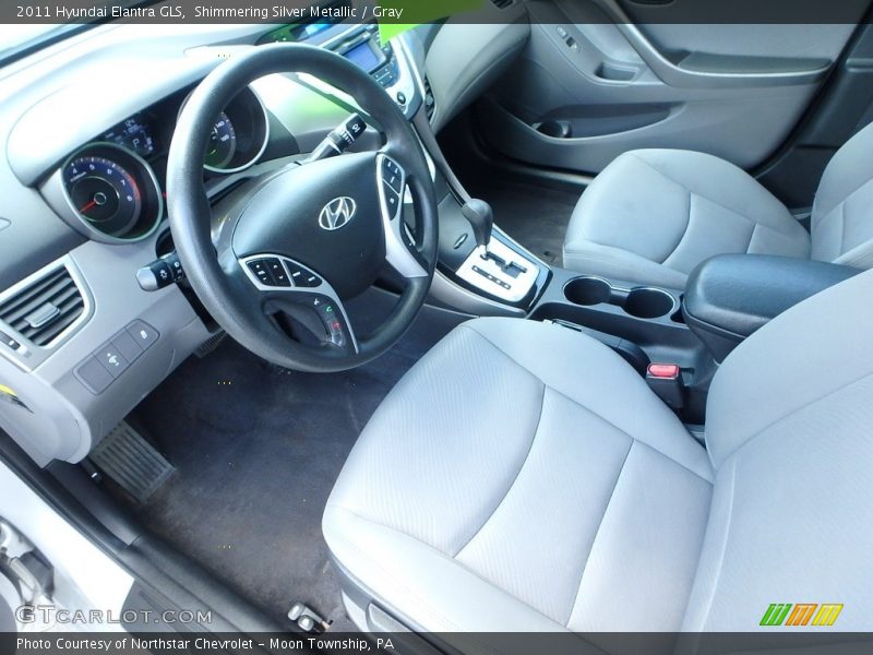 Shimmering Silver Metallic / Gray 2011 Hyundai Elantra GLS