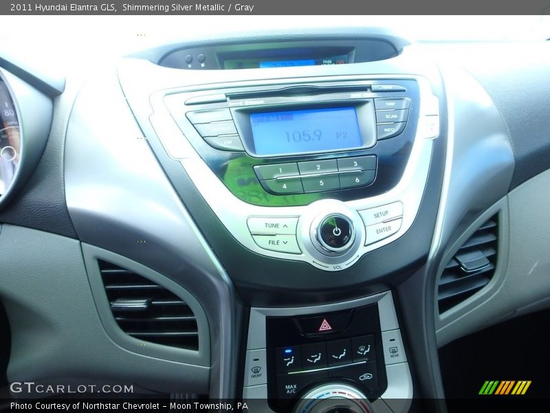 Shimmering Silver Metallic / Gray 2011 Hyundai Elantra GLS