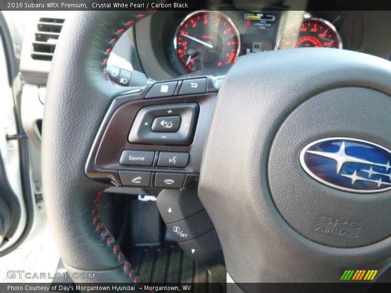 Crystal White Pearl / Carbon Black 2016 Subaru WRX Premium