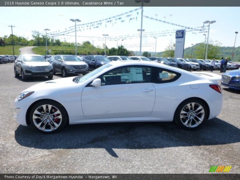 Casablanca White / Tan 2016 Hyundai Genesis Coupe 3.8 Ultimate