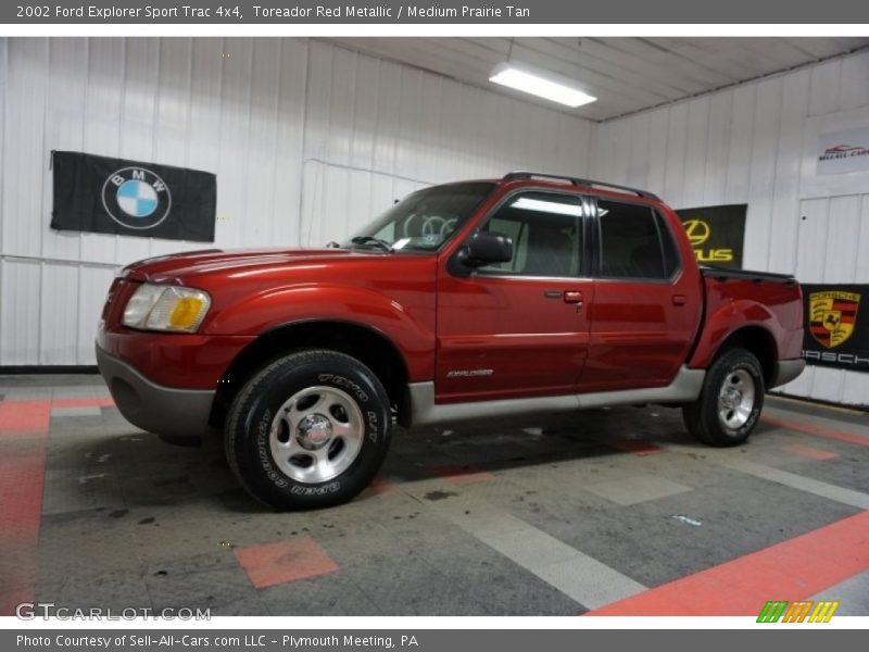 Toreador Red Metallic / Medium Prairie Tan 2002 Ford Explorer Sport Trac 4x4