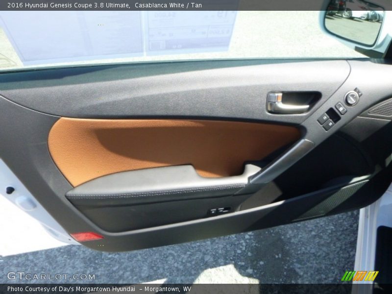 Casablanca White / Tan 2016 Hyundai Genesis Coupe 3.8 Ultimate