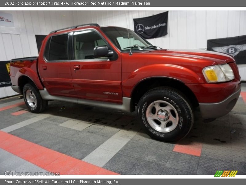Toreador Red Metallic / Medium Prairie Tan 2002 Ford Explorer Sport Trac 4x4