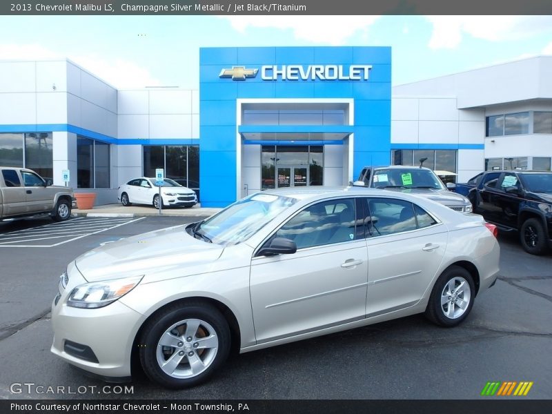 Champagne Silver Metallic / Jet Black/Titanium 2013 Chevrolet Malibu LS