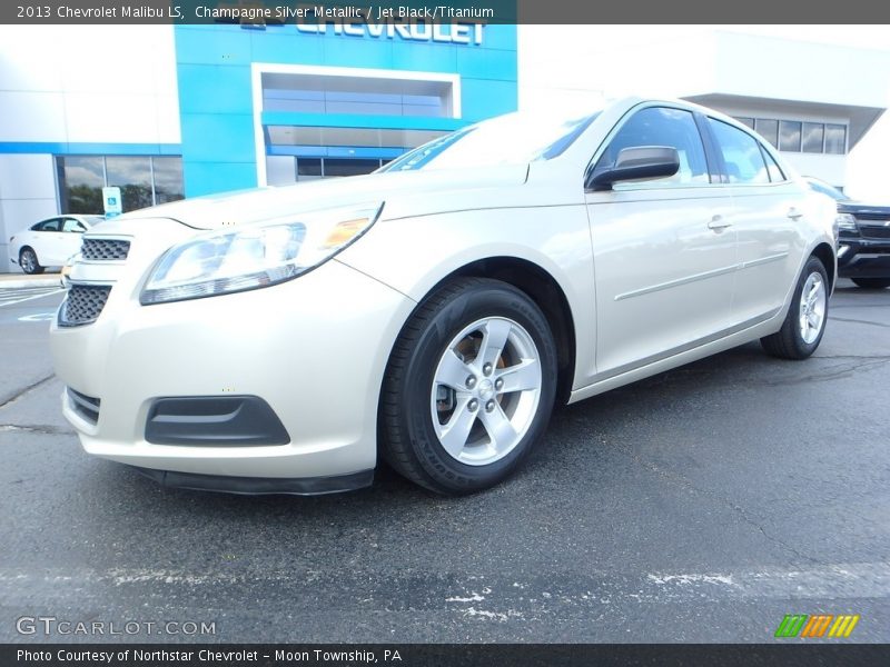 Champagne Silver Metallic / Jet Black/Titanium 2013 Chevrolet Malibu LS