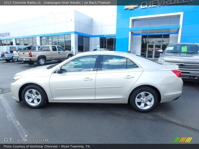 Champagne Silver Metallic / Jet Black/Titanium 2013 Chevrolet Malibu LS