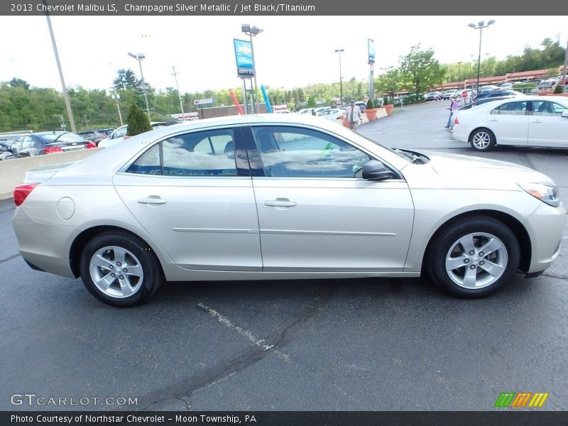 Champagne Silver Metallic / Jet Black/Titanium 2013 Chevrolet Malibu LS