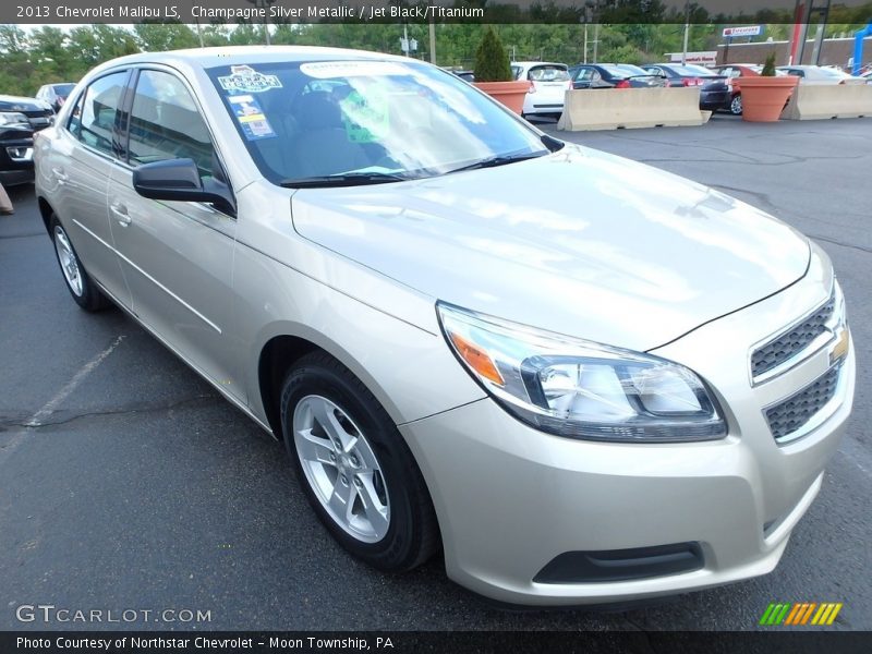Champagne Silver Metallic / Jet Black/Titanium 2013 Chevrolet Malibu LS