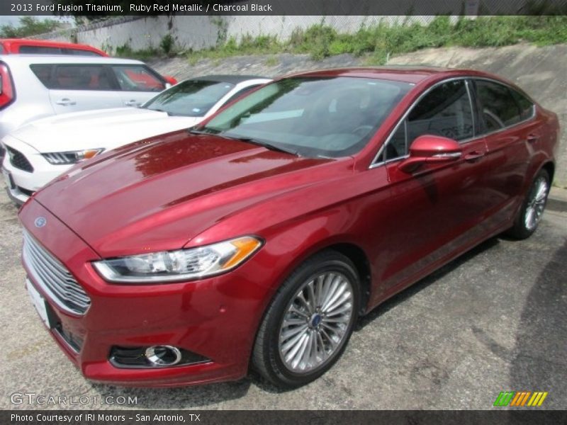 Ruby Red Metallic / Charcoal Black 2013 Ford Fusion Titanium