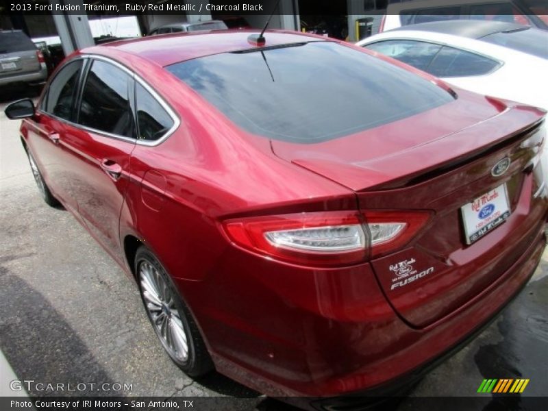 Ruby Red Metallic / Charcoal Black 2013 Ford Fusion Titanium