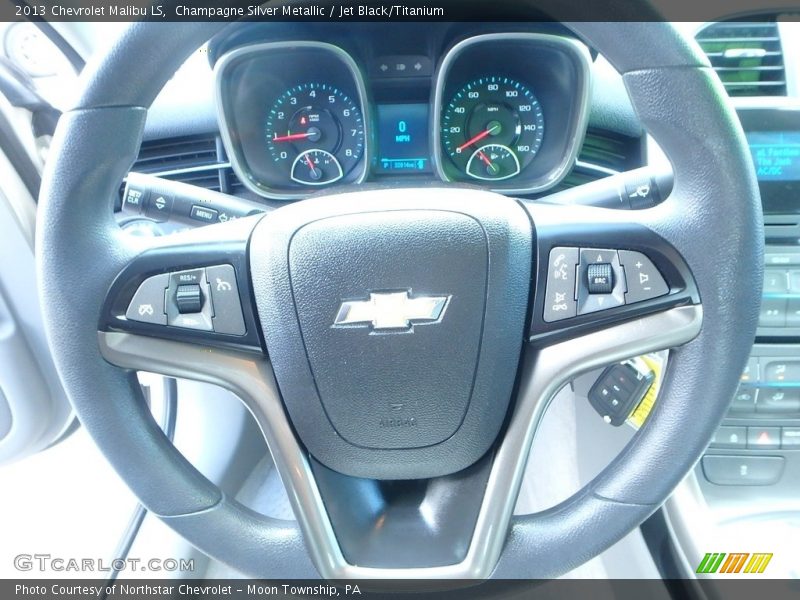 Champagne Silver Metallic / Jet Black/Titanium 2013 Chevrolet Malibu LS