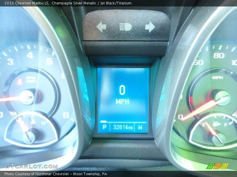 Champagne Silver Metallic / Jet Black/Titanium 2013 Chevrolet Malibu LS