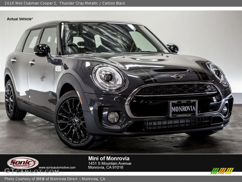 Thunder Gray Metallic / Carbon Black 2016 Mini Clubman Cooper S