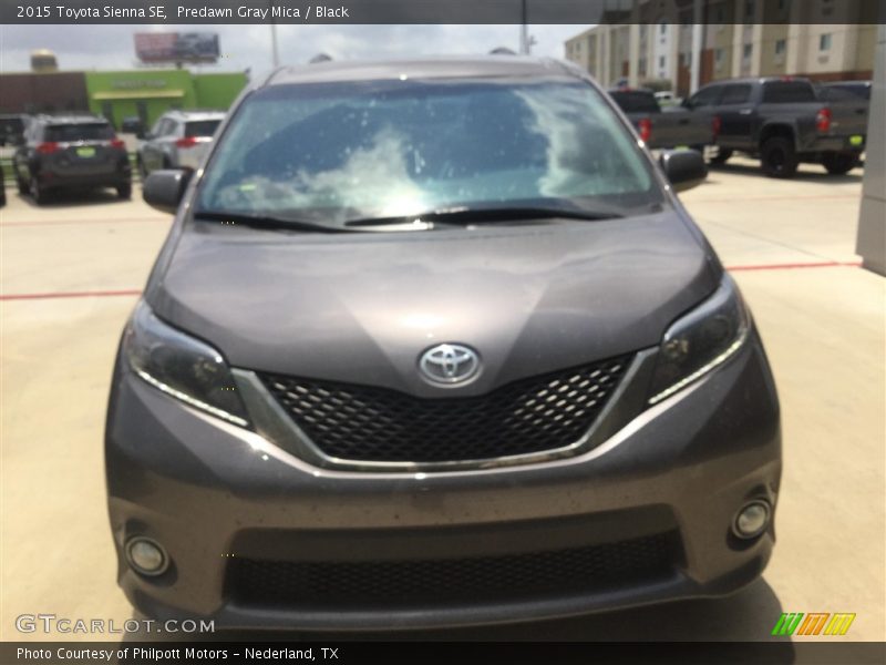 Predawn Gray Mica / Black 2015 Toyota Sienna SE
