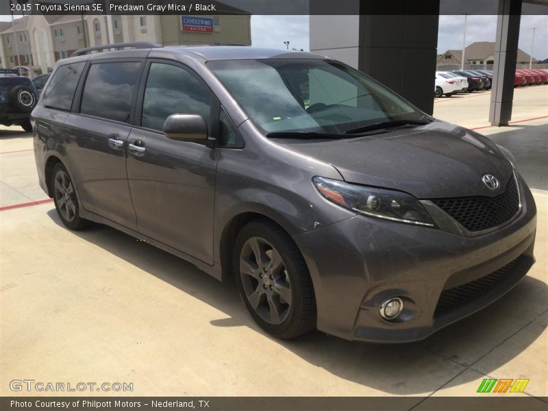 Predawn Gray Mica / Black 2015 Toyota Sienna SE