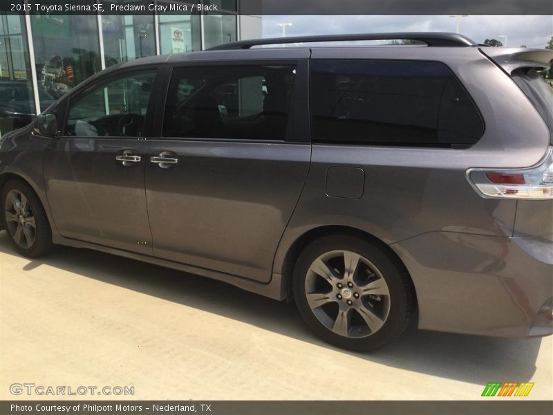 Predawn Gray Mica / Black 2015 Toyota Sienna SE