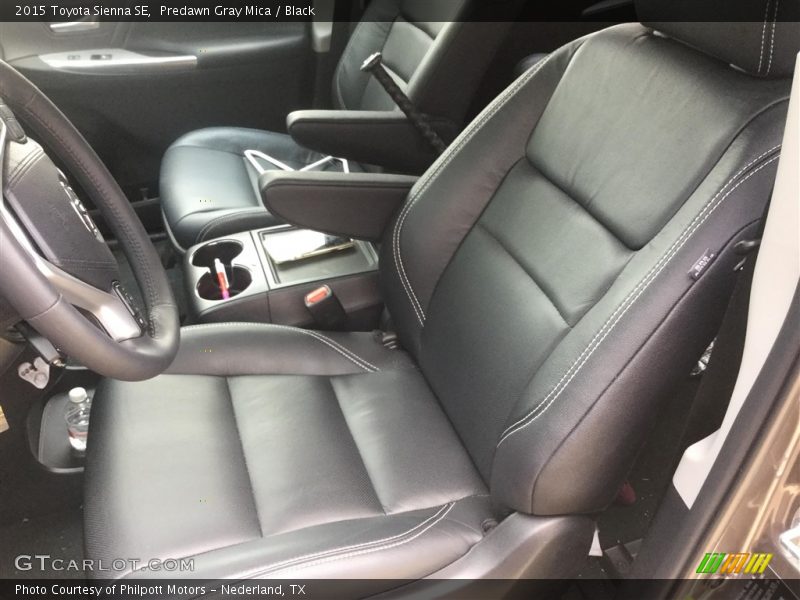 Predawn Gray Mica / Black 2015 Toyota Sienna SE