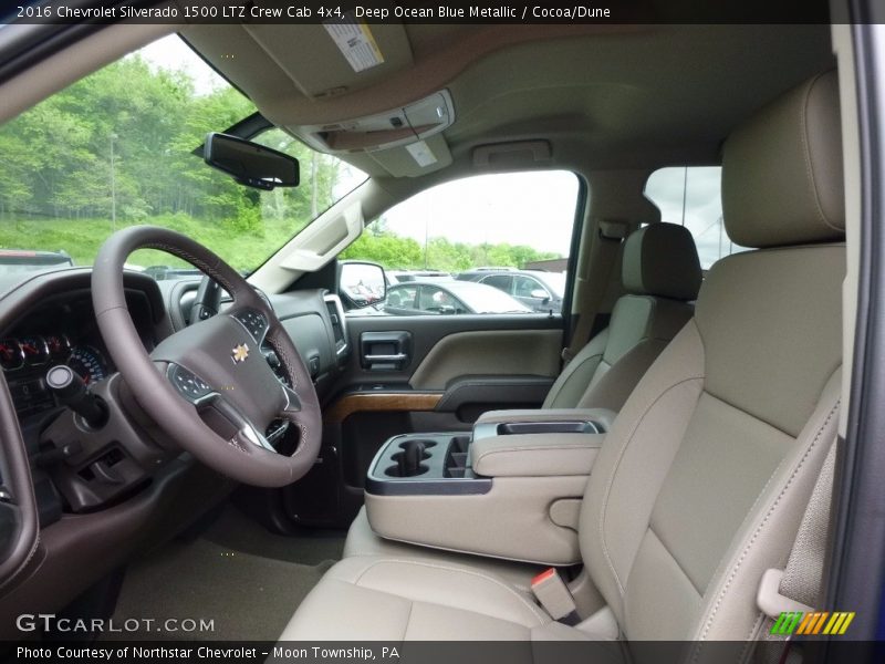 Deep Ocean Blue Metallic / Cocoa/Dune 2016 Chevrolet Silverado 1500 LTZ Crew Cab 4x4