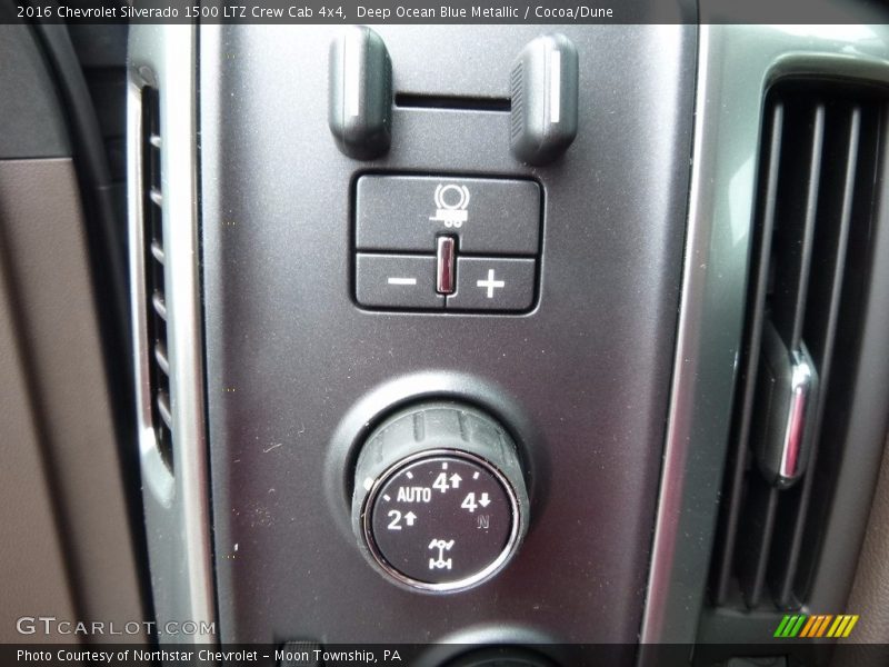 Deep Ocean Blue Metallic / Cocoa/Dune 2016 Chevrolet Silverado 1500 LTZ Crew Cab 4x4