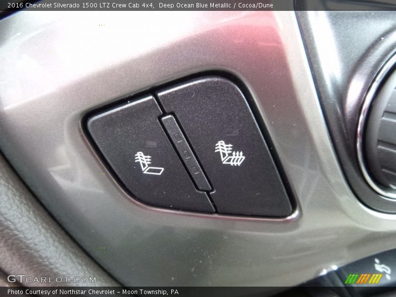 Deep Ocean Blue Metallic / Cocoa/Dune 2016 Chevrolet Silverado 1500 LTZ Crew Cab 4x4
