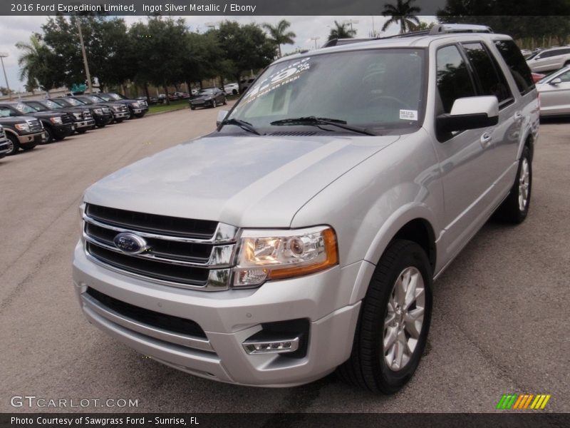 Ingot Silver Metallic / Ebony 2016 Ford Expedition Limited
