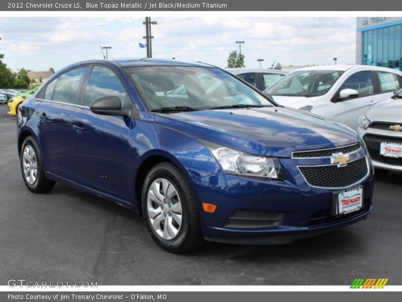 Blue Topaz Metallic / Jet Black/Medium Titanium 2012 Chevrolet Cruze LS