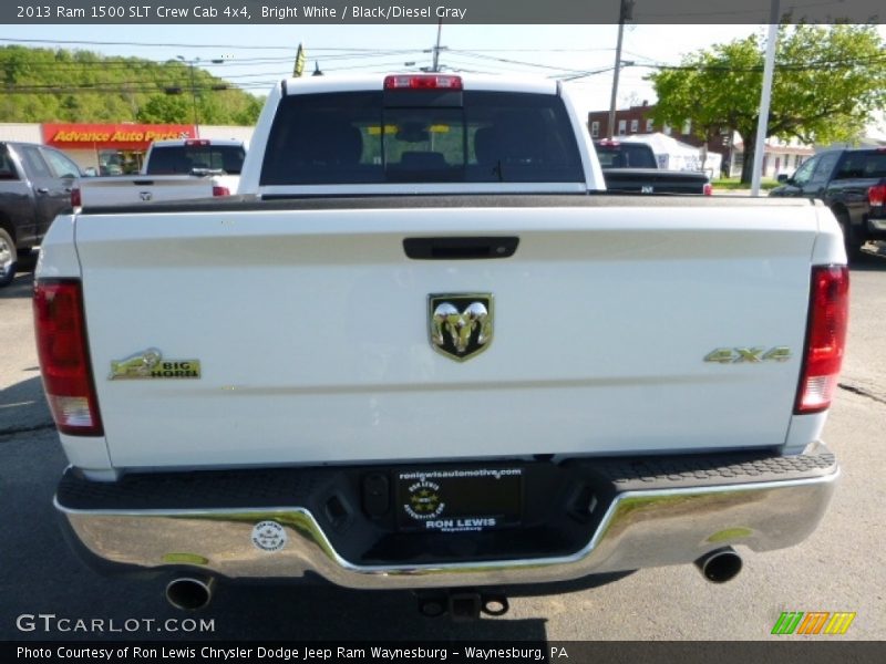 Bright White / Black/Diesel Gray 2013 Ram 1500 SLT Crew Cab 4x4