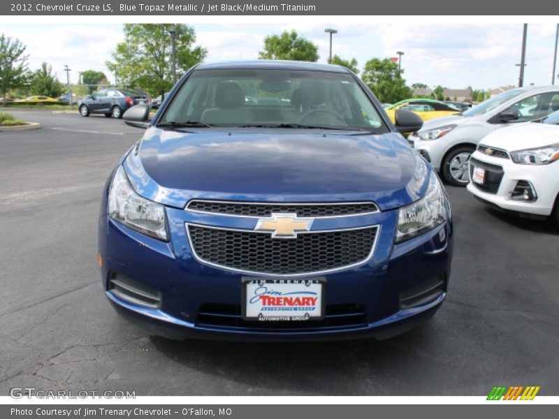 Blue Topaz Metallic / Jet Black/Medium Titanium 2012 Chevrolet Cruze LS