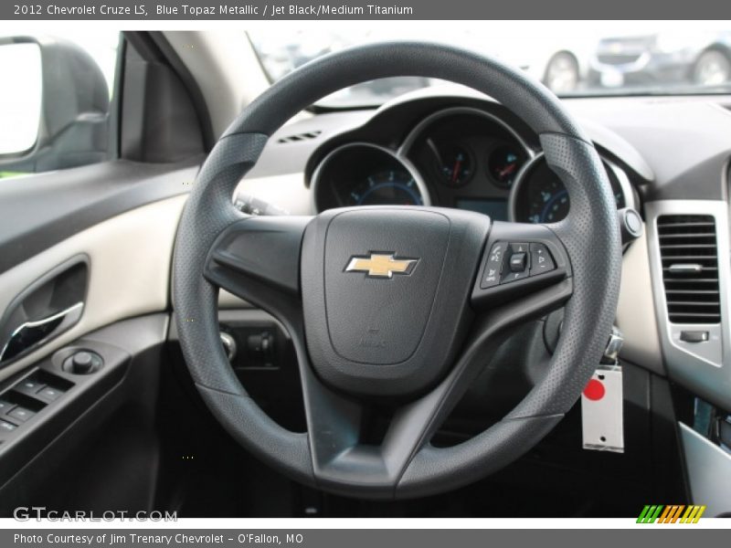 Blue Topaz Metallic / Jet Black/Medium Titanium 2012 Chevrolet Cruze LS
