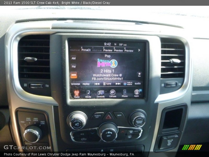 Bright White / Black/Diesel Gray 2013 Ram 1500 SLT Crew Cab 4x4