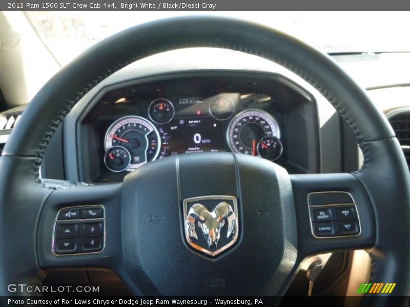 Bright White / Black/Diesel Gray 2013 Ram 1500 SLT Crew Cab 4x4