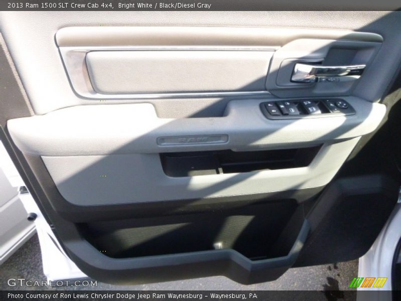 Bright White / Black/Diesel Gray 2013 Ram 1500 SLT Crew Cab 4x4