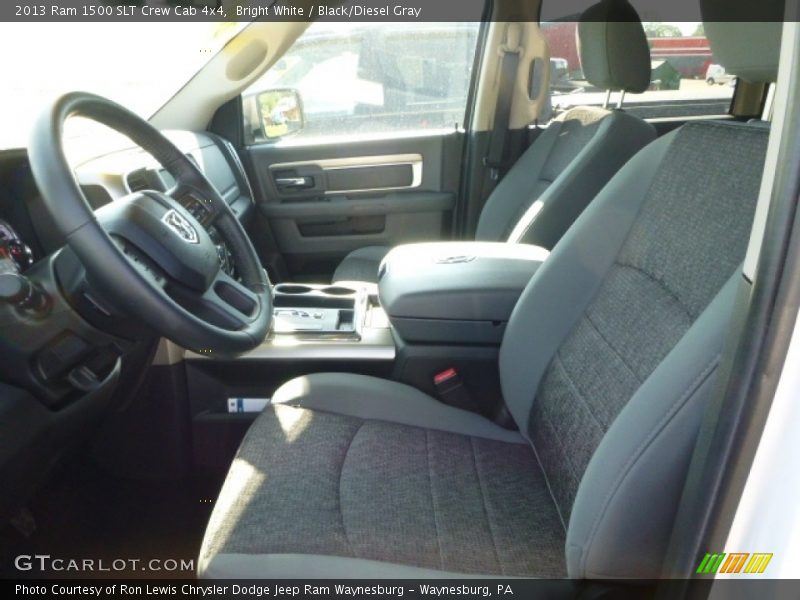 Bright White / Black/Diesel Gray 2013 Ram 1500 SLT Crew Cab 4x4