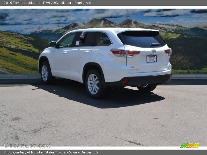 Blizzard Pearl / Ash 2016 Toyota Highlander LE V6 AWD