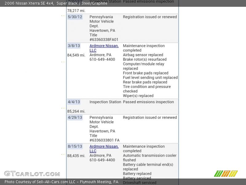 Super Black / Steel/Graphite 2006 Nissan Xterra SE 4x4