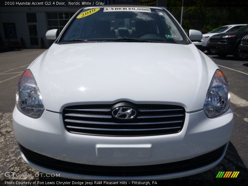 Nordic White / Gray 2010 Hyundai Accent GLS 4 Door