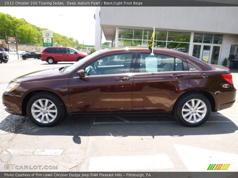 Deep Auburn Pearl / Black/Light Frost Beige 2013 Chrysler 200 Touring Sedan