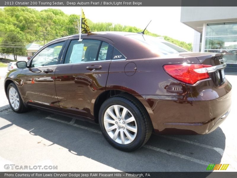 Deep Auburn Pearl / Black/Light Frost Beige 2013 Chrysler 200 Touring Sedan