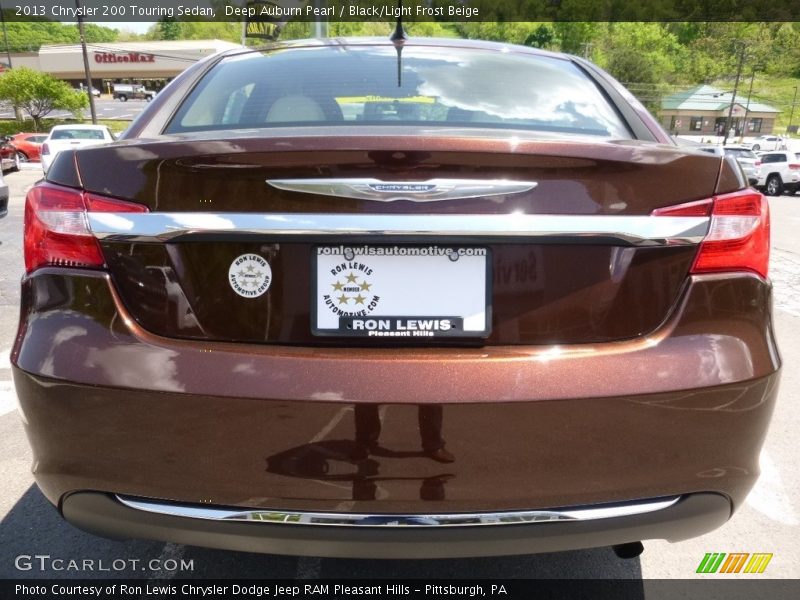 Deep Auburn Pearl / Black/Light Frost Beige 2013 Chrysler 200 Touring Sedan