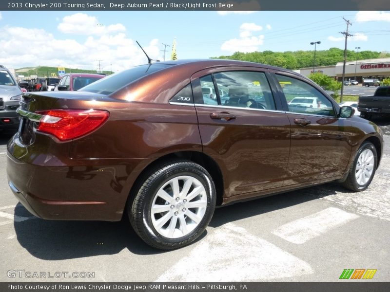 Deep Auburn Pearl / Black/Light Frost Beige 2013 Chrysler 200 Touring Sedan